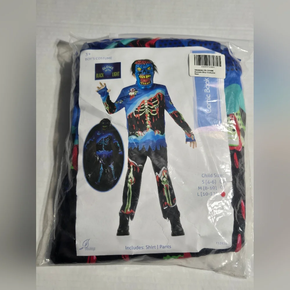 Seasons Comic Book‎ Zombie Costumes Black-Light Responsive Costumes Lg